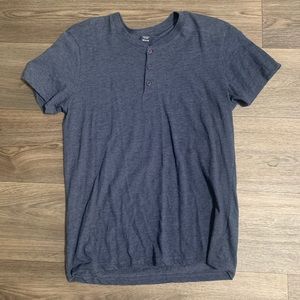 Navy Blue Henley Shirt